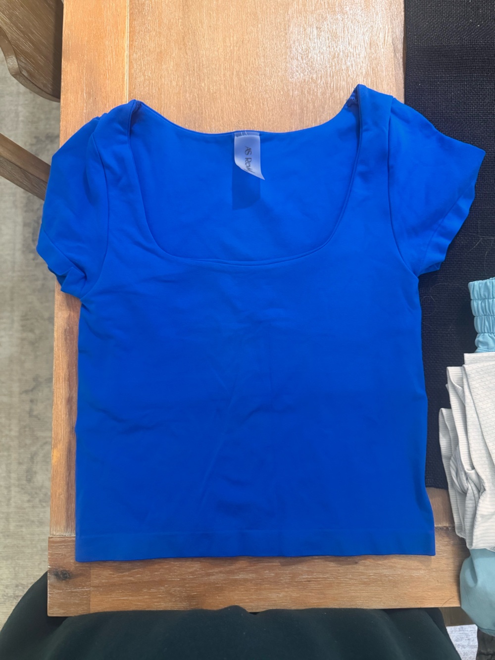 Altar'd State Royal Blue Scoop Neck Short Sleeve Top